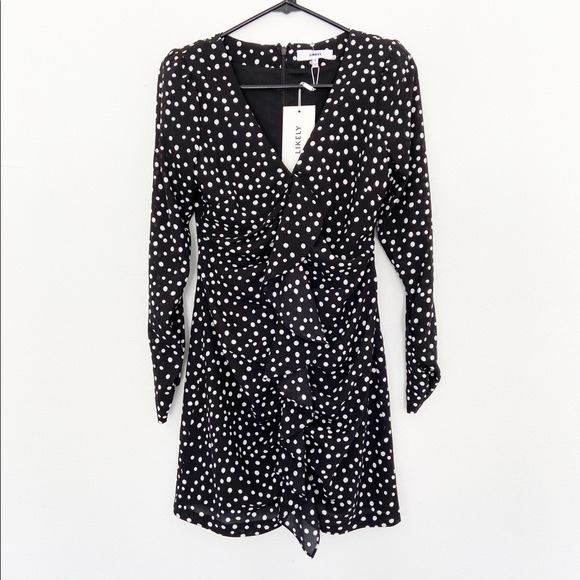 LIKELY Corinne Polka Dot Dress Black Size 0 - Picture 14 of 14